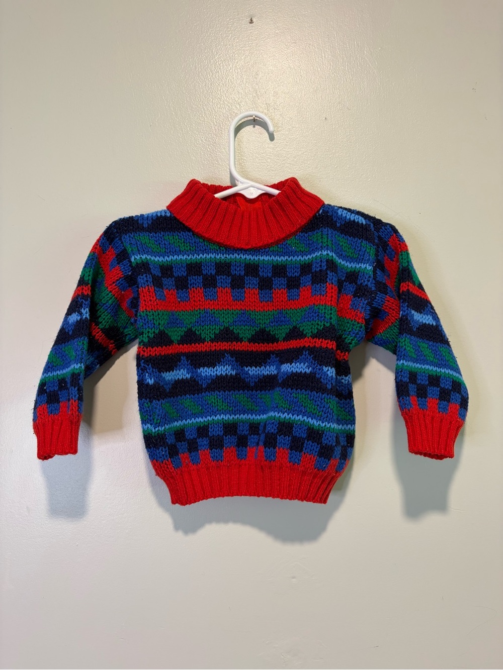 Vintage acrylic knit sweater 2T